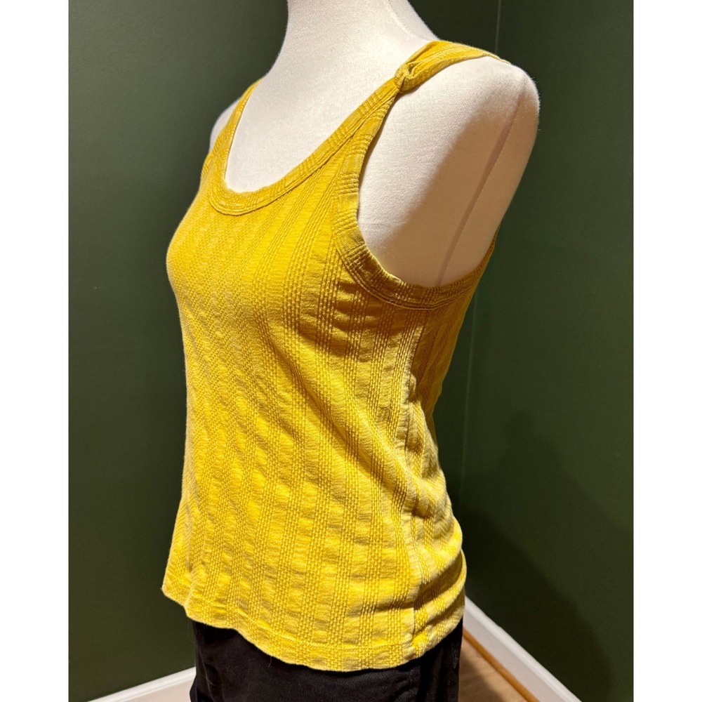 Universal Thread Yellow Textured Ribbed Tank Top Women's XS - Picture 3 of 8